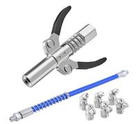 Yemiany Testina Ingrassatore G Coupler, Testina Ingrassatore Professionale, Doppia Impugnatura, Ugello per Pistola a Grasso, Adatto per Pistole a Grasso M10, Tubo da 30 cm Incluso