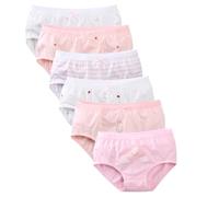Yemlarey Mutande da ragazza, in cotone, per bambini, biancheria intima comoda, confezione da 6, Color-a, 3-4 Jahre