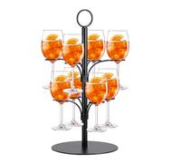 Yemmert Supporto per albero da cocktail, a 2 ripiani, per champagne/martini, con 8 staffe, non richiede montaggio
