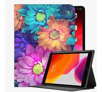 YENDOSTEEN Cover Pencil Compatibile con iPad PRO 12.9 2021 2020/2018,Porta Pencil 2,Fiori colorati della margherita rosa blu Cover con Auto Svegliati/Sonno