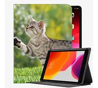 YENDOSTEEN Custodia per Tablet,Compatibile con iPad Mini 5a Gen. 7.9" 2019,iPad Mini 4,Fiori Gatto Cover con Auto Svegliati/Sonno