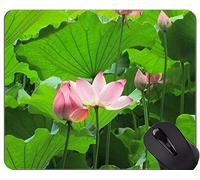 YENDOSTEEN Flower Water Lily Lotus Mouse Pad Personalizzato con Tappetino per Mouse - Lotus Mouse Pad con Bordi cuciti