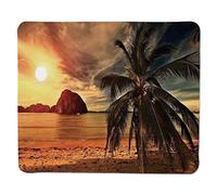 YENDOSTEEN Ocean Decor, L'Avana Beach Sunny Tropics Mountains e Rocks Decorative Cucita Edge Gomma Antiscivolo