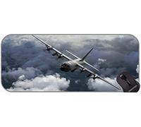 YENDOSTEEN Scrivania Mousepad Tastiera del computer Tappetino con bordi cuciti, Lockheed C 130 Hercules Pad Mouse con bordi cuciti