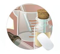YENDOSTEEN Tappetini per Mouse Rotondi per la Matematica di Geometria di Chimica della Scienza Tappetino per Mouse con Base in Gomma Antiscivolo su Misura, Chimica