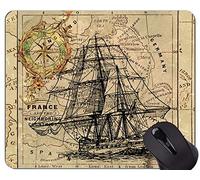 YENDOSTEEN Tappetino per Mouse Compass Antiscivolo, Tappetini per Mouse Vintage con indicazione Road Point