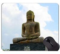 YENDOSTEEN Tappetino per Mouse da Gioco in Gomma Antiscivolo, tappetini per Mouse da Gioco rettangolo Personalizzati Zen di Buddha Sculpture Statue