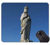 YENDOSTEEN Tappetino per Mouse da Gioco in Gomma Antiscivolo, Tappetino Mouse per Ufficio Zen di Buddha della Statua di Naksansa