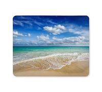 YENDOSTEEN Tappetino per mouse da gioco, tappetino per mouse Tappetino per mouse in gomma per bella spiaggia e onde del Mar dei Caraibi