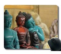 YENDOSTEEN Tappetino per mouse da gioco, The Buddha’S Quest, The Teaching Concept, tappetino per mouse Buddha con bordo cucito