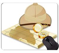 YENDOSTEEN Tappetino per Mouse in Gomma Antiscivolo, Bussola con Tappetino per Mouse Magic Map con Bordi cuciti