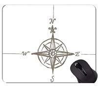 YENDOSTEEN Tappetino per Mouse per Bussola Tappetino per Mouse Personalizzato con mappe, fiumi antichi e Bussola di Terra
