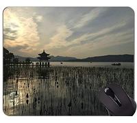 YENDOSTEEN Tappetino per Mouse Personalizzato Esclusivo per Mouse Rosa Lotus - Tappetino per Mouse Mouse West Lake con Bordi cuciti