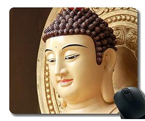 YENDOSTEEN Tappetino per Mouse Personalizzato, Grande Terra, Grande Acqua, Grande Fuoco, Grande Vento, Mousepad con Base in Gomma Antiscivolo per Statue di Buddha