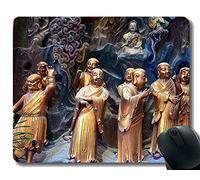 YENDOSTEEN Tappetino per Mouse Personalizzato, Wanfa è Nato, Tutti Sono Destino, Tappetino per Mouse Buddismo con Bordo Cucito