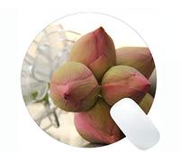 YENDOSTEEN Tappetino per Mouse Rotondi Dream with Dreamlike Antiscivolo - Tappetino per Mouse con Base in Gomma Antiscivolo per Fiori di Loto