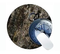 YENDOSTEEN Tappetino per Mouse Rotondo Bussola Antiscivolo, Sfondo Tappetino per Mouse Rotondo Vecchio Bussola Mappa