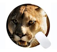 YENDOSTEEN Tappetino per Mouse Rotondo con Bordo di Sicurezza, Pad per Mouse Rotondo Leopard Leopard con Bordi cuciti