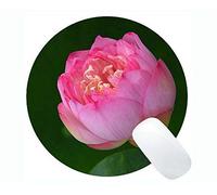 YENDOSTEEN Tappetino per Mouse Rotondo con Gioco Floreale Lotus Zen Lotus - Tappetini per Mouse Rotondi con Fiori di Loto