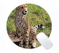 YENDOSTEEN Tappetino per Mouse Rotondo con paracolpi, Pad per Mouse Leopard Cat Family Leopard Round