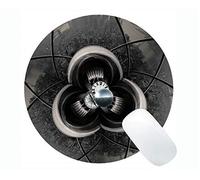 YENDOSTEEN Tappetino per Mouse Rotondo da Gioco con Mappa, Non mollare mai Le Parole con Il Tappetino per Mouse Rotondo in Gomma Compass City