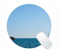 YENDOSTEEN Tappetino per Mouse Rotondo da Gioco in Gomma Antiscivolo Compass, Corda per Bussola e tappetini per Mouse Rotondi marini con Occhiali