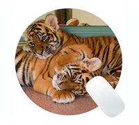 YENDOSTEEN Tappetino per Mouse Rotondo da Gioco in Gomma Antiscivolo, Pad Mouse Tondo feroce con Bordo Cucito