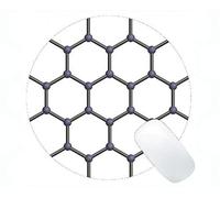 YENDOSTEEN Tappetino per Mouse Rotondo di Gioco Mobile di Chimica di Scienza, Pad Rotondo del Mouse dell'ufficio del grafene