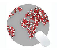 YENDOSTEEN Tappetino per Mouse Rotondo di Scienza, astrazione, Chimica, genetica, Gioco, Tappetino per Mouse Rotondo
