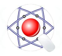YENDOSTEEN Tappetino per Mouse Rotondo di Scienza, astrazione, Chimica, genetica, Rotondo, Personalizzabile, atomo, Nucleo, Ufficio, Rotondo, Topo