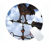 YENDOSTEEN Tappetino per Mouse Rotondo in Gomma Antiscivolo con Bussola, Tappetino per Mouse Rotondo in Gomma Hahn con Mappa del Mondo