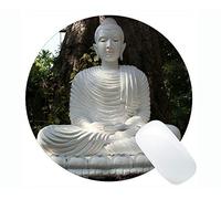 YENDOSTEEN Tappetino per Mouse Rotondo Lotus Flowers Serenity Personalizzato - Tappetini per Mouse Rotondi Personalizzati da Gioco rettangolo di Buddha