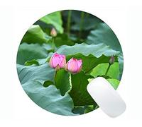 YENDOSTEEN Tappetino per Mouse Rotondo Lotus Flowers Serenity Personalizzato - Tappetino Mouse Rotondo per Ufficio Lotus Flowers