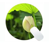 YENDOSTEEN Tappetino per Mouse Rotondo Lotus Rosa con Bordo di Blocco - Tappetini per Mouse Rotondi Personalizzati rettangolari da Gioco