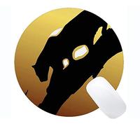 YENDOSTEEN Tappetino per Mouse Rotondo per Gioco, Tappetino per Mouse con Base in Gomma Antiscivolo Lioness Wild Leopard