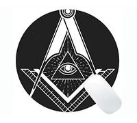 YENDOSTEEN Tappetino per Mouse Rotondo Personalizzato Unico per Mappa, Tappetino per Mouse Rotondo Brother misterioso a Colori