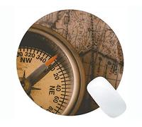 YENDOSTEEN Tappetino per Mouse Tondo Bussola Personalizzato, Corda per Bussola e Tappetino per Mouse Tondo in Gomma Bussola Personalizzato