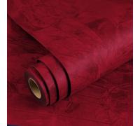 YENHOME Carta Adesiva Velluto Rosso Scuro per Camera da Letto 40x200cm Carta da Parati con Texture Vellutata Adesiva Arredamento Parati Rosso Velluto per Mobili Cassetti Gioielli Fai Da Te