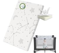 YENING Pack and Play - Materassino Bimbi, Coprimaterasso per box e playard, con fodera lavabile, 96,5 x 66 x 3,8 cm, confezione da 1