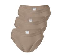 Yenita Bustier da donna, slip o perizoma, set da 3 pezzi di biancheria intima - Sport-Bustier Light Support & Slip per tutti i giorni, tempo libero e allenamento, Slip in vita - Beige, M