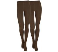 Yenita Collant termici da donna con pile (confezione da 2/4 pezzi) caldi, colore nero, marrone, rosso, blu, Confezione da 2 pezzi., XL-XXL