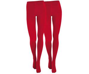 Yenita Collant termici da donna con pile (confezione da 2/4 pezzi) caldi, colore nero, marrone, rosso, blu, 2 pz - Rosso, L-XL