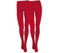Yenita Set di 2 collant termici da donna con morbido caldo pile interno di colore nero, 2 pezzi, rosso, XL-XXL