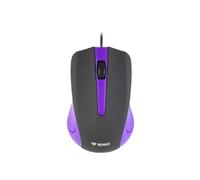 Yenkee YMS 1015PE - Mouse con Cavo USB, Design ergonomico, per casa e Ufficio, Lunghezza Cavo: 1,25 m, Colore: Nero/Lilla