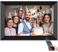 YENOCK Cornice digitale, cornice elettronica per foto 16:10, design upgrade di design, foto/musica/lettore video, calendario, allarme con telecomando, montaggio a parete 8 pollici