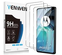 Yenwen 3 Pezzi Vetro Temperato Compatibile con Motorola Moto G72, Durezza 9H Pellicola Protettiva, Anti Graffio HD Chiaro Protezione Schermo con Cornice di Installazione