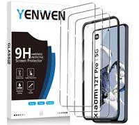 Yenwen 3 Pezzi Vetro Temperato Compatibile con Xiaomi Mi 12T Pro 5G / Mi 12T 5G, Durezza 9H Pellicola Protettiva, Anti Graffio HD Chiaro Protezione Schermo con Cornice di Installazione