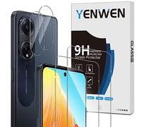 Yenwen Vetro Temperato Compatibile con OPPO A98 5G, 2 Pezzi Vetro Temperato Pellicola Protettiva + 2 Pezzi Pellicola Fotocamera, Antigraffio, Durezza 9H, Senza Bolle