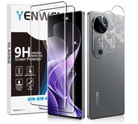 Yenwen Vetro Temperato Compatibile con Vivo V40 5G, 2 Pezzi Vetro Temperato Pellicola Protettiva + 2 Pezzi Pellicola Fotocamera, Antigraffio, Durezza 9H, Senza Bolle