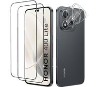 Yenwen Vetro Temperato per Honor 400 Lite 5G, 2 Pezzi Glass Pellicola Protettiva + 2 Pezzi Pellicola Fotocamera Protezione, Anti Graffio, Anti-Impronte, Senza Bolle, 0,33mm Ultra Trasparente
